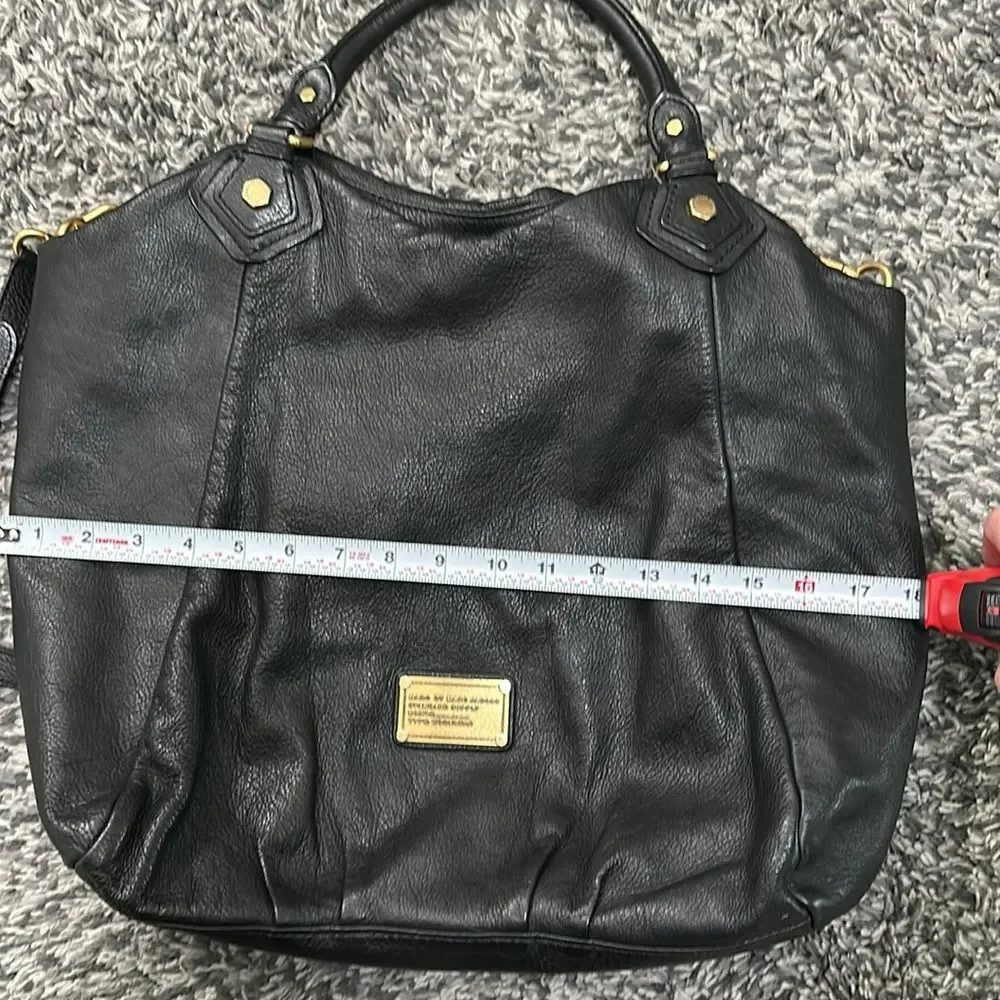 Marc by Marc Jacobs Black Leather Hobo Crossbody Shoulder Bag + Dust Bag